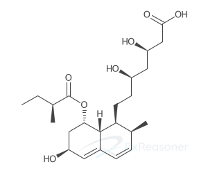 Graphic representation of the active ingredient's molecular structure