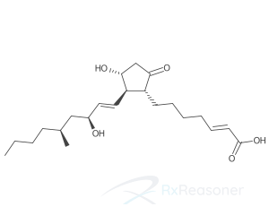 Graphic representation of the active ingredient's molecular structure