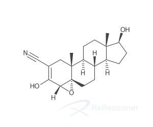 Graphic representation of the active ingredient's molecular structure