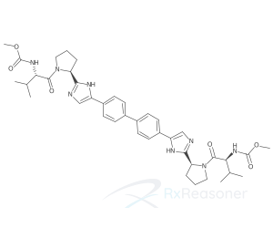 Graphic representation of the active ingredient's molecular structure