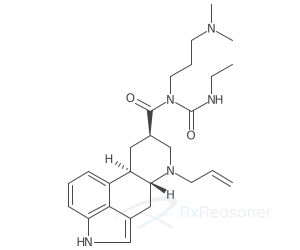 Graphic representation of the active ingredient's molecular structure