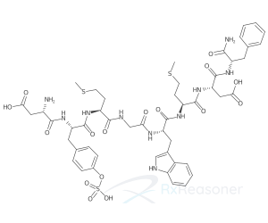 Graphic representation of the active ingredient's molecular structure