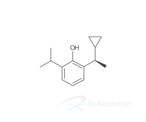 Graphic representation of the active ingredient's molecular structure