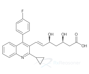 Graphic representation of the active ingredient's molecular structure