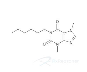 Graphic representation of the active ingredient's molecular structure