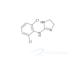 Graphic representation of the active ingredient's molecular structure