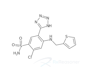 Graphic representation of the active ingredient's molecular structure