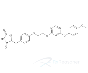 Graphic representation of the active ingredient's molecular structure