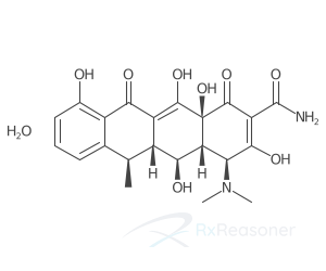 Graphic representation of the active ingredient's molecular structure