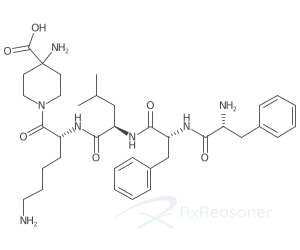 Graphic representation of the active ingredient's molecular structure