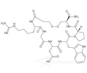 Graphic representation of the active ingredient's molecular structure