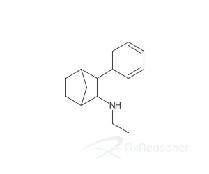 Graphic representation of the active ingredient's molecular structure