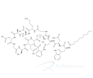 Graphic representation of the active ingredient's molecular structure