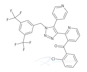 Graphic representation of the active ingredient's molecular structure