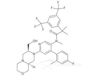 Graphic representation of the active ingredient's molecular structure