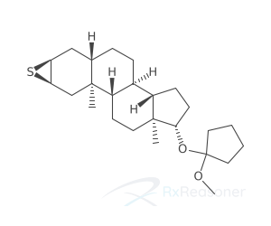 Graphic representation of the active ingredient's molecular structure