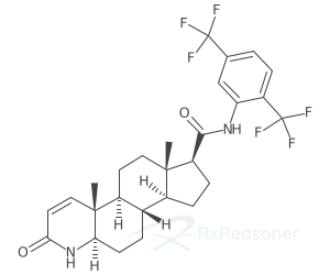 Graphic representation of the active ingredient's molecular structure