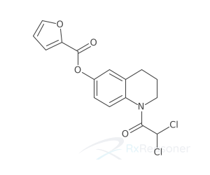 Graphic representation of the active ingredient's molecular structure