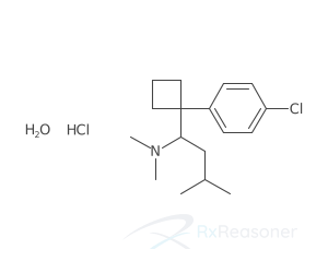 Graphic representation of the active ingredient's molecular structure