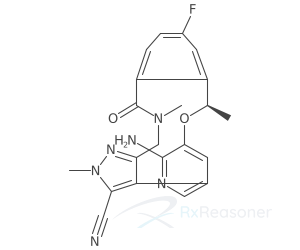 Graphic representation of the active ingredient's molecular structure