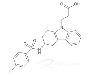 Graphic representation of the active ingredient's molecular structure