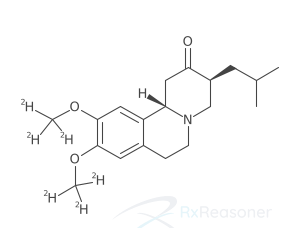 Graphic representation of the active ingredient's molecular structure