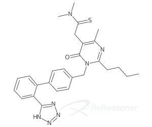 Graphic representation of the active ingredient's molecular structure