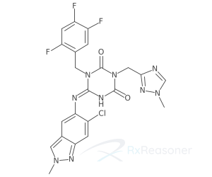 Graphic representation of the active ingredient's molecular structure