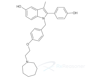 Graphic representation of the active ingredient's molecular structure