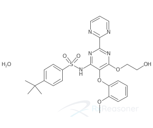 Graphic representation of the active ingredient's molecular structure