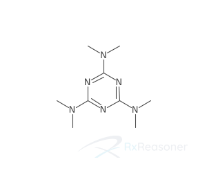 Graphic representation of the active ingredient's molecular structure