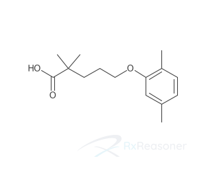 Graphic representation of the active ingredient's molecular structure