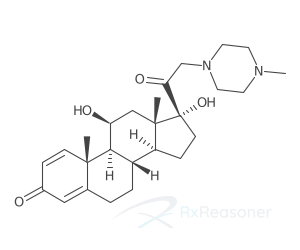 Graphic representation of the active ingredient's molecular structure