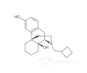 Graphic representation of the active ingredient's molecular structure