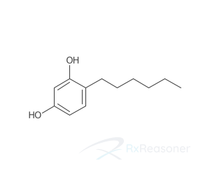 Graphic representation of the active ingredient's molecular structure