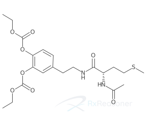 Graphic representation of the active ingredient's molecular structure