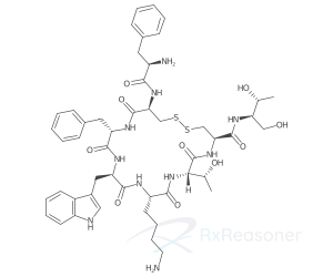 Graphic representation of the active ingredient's molecular structure