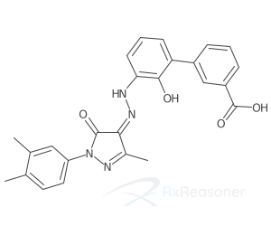 Graphic representation of the active ingredient's molecular structure