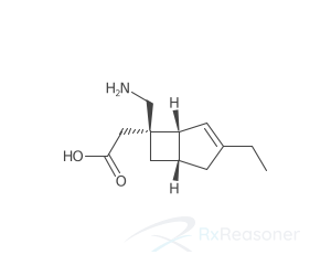 Graphic representation of the active ingredient's molecular structure