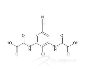 Graphic representation of the active ingredient's molecular structure