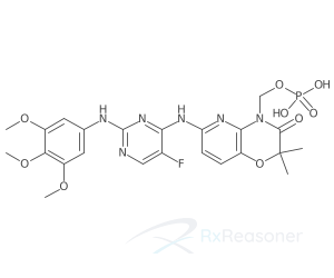 Graphic representation of the active ingredient's molecular structure