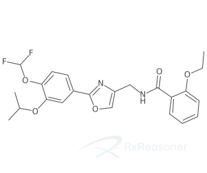 Graphic representation of the active ingredient's molecular structure