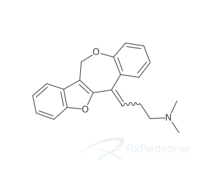 Graphic representation of the active ingredient's molecular structure