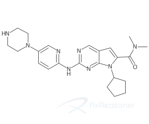 Graphic representation of the active ingredient's molecular structure