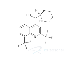 Graphic representation of the active ingredient's molecular structure