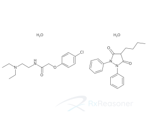 Graphic representation of the active ingredient's molecular structure