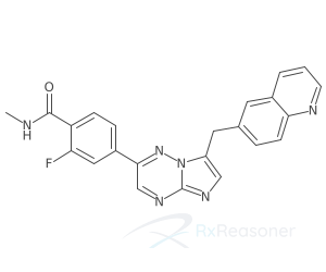 Graphic representation of the active ingredient's molecular structure