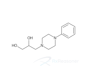 Graphic representation of the active ingredient's molecular structure