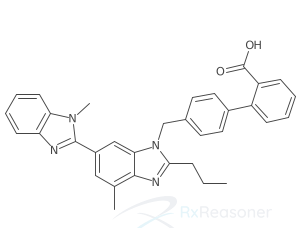 Graphic representation of the active ingredient's molecular structure