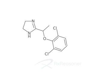 Graphic representation of the active ingredient's molecular structure